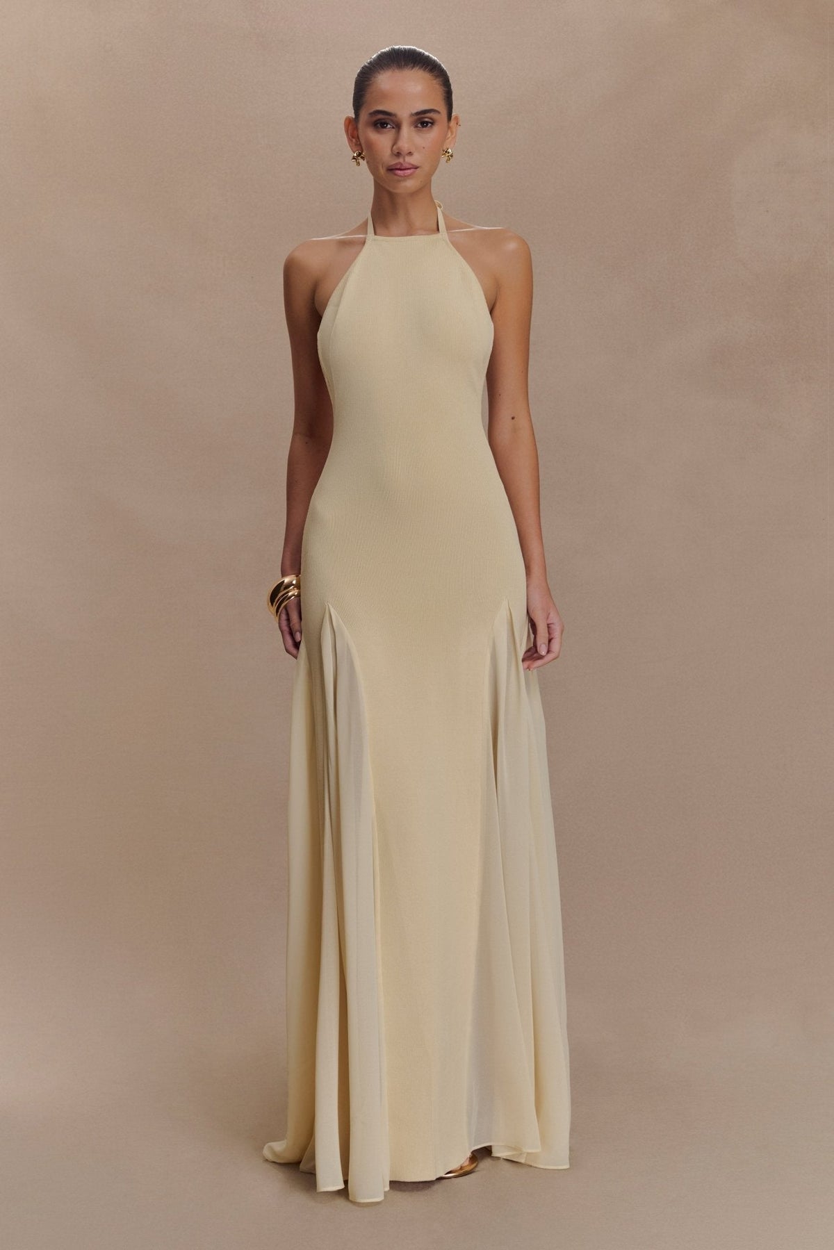 PRESTIGE — Robe longue halter dos nu ivoire - Lily St. Rose