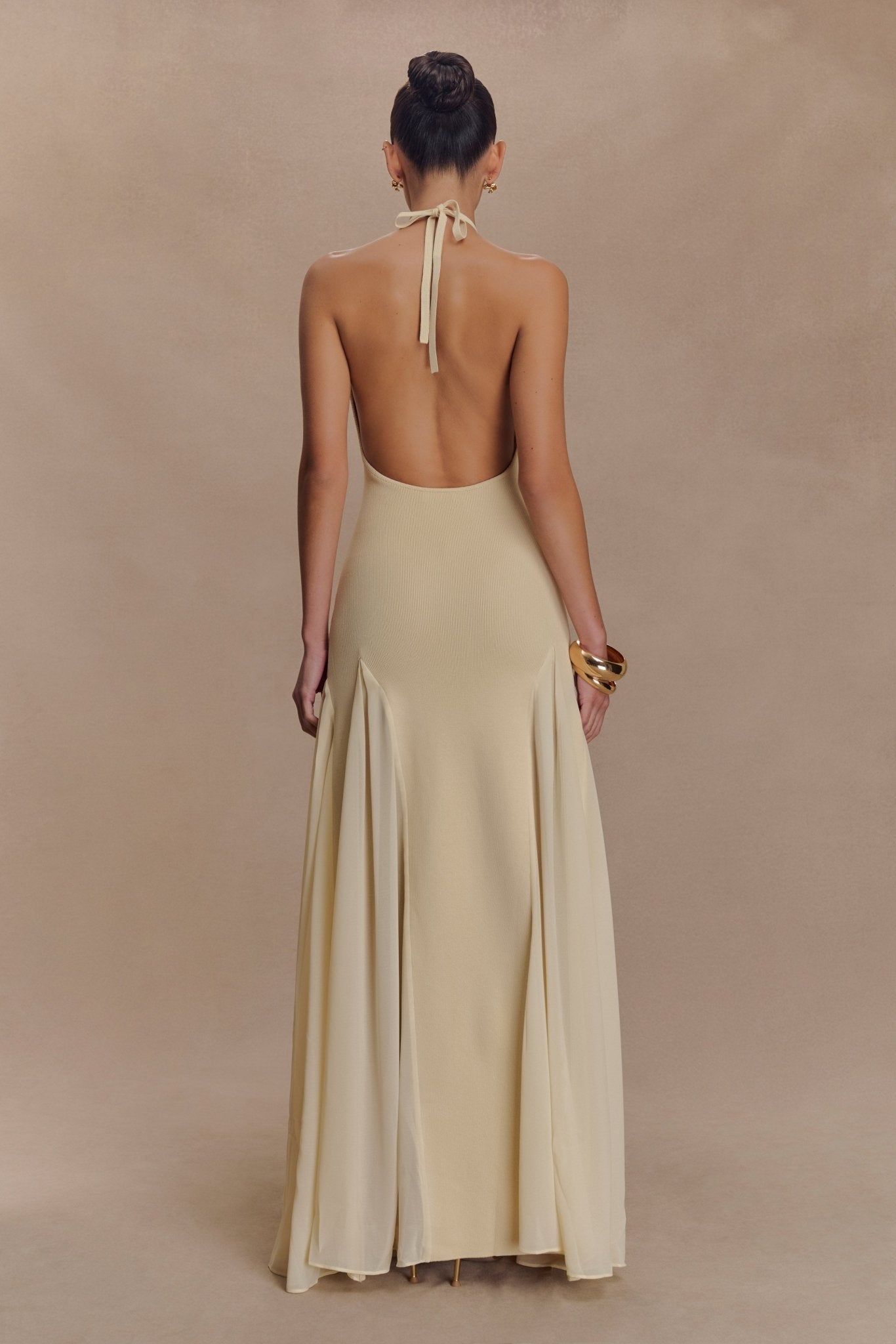 PRESTIGE — Robe longue halter dos nu ivoire - Lily St. Rose