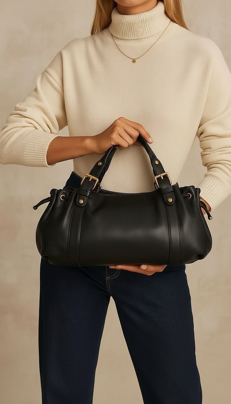 Sac à main Oslo – Cuir premium Noir - Lily St. Rose